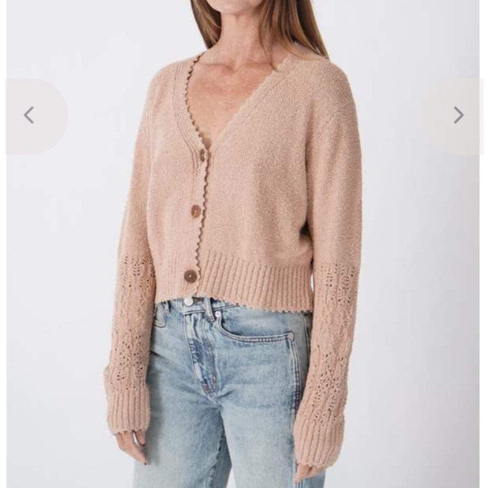 Rachel Comey Olia Cardigan Peruvian Cotton Camel Large - Picture 2 of 13